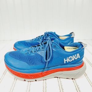 HOKA ONE ONE Stinson ATR 6 Blue Red Athleisure Running Sneakers F217